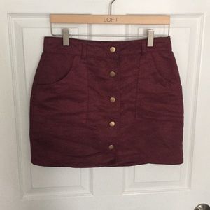 Suede skirt